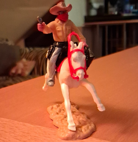Timpo toys cowboy auf pferd - cowboy,