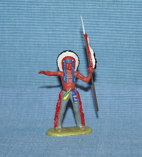 Elastolin figur indianer - indianer, mit