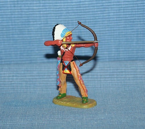 Elastolin figur indianer mit - indianer,