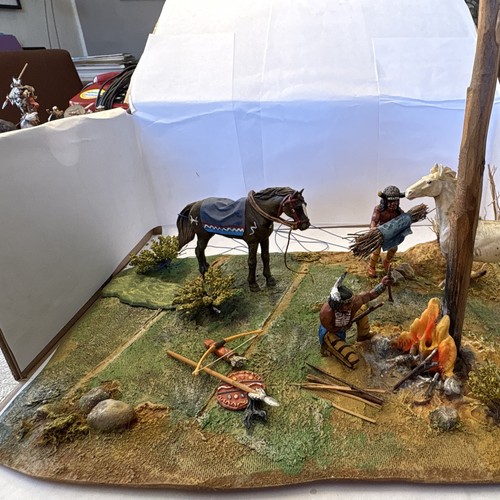 Wildwest diorama lagerfeuer - wildwest,