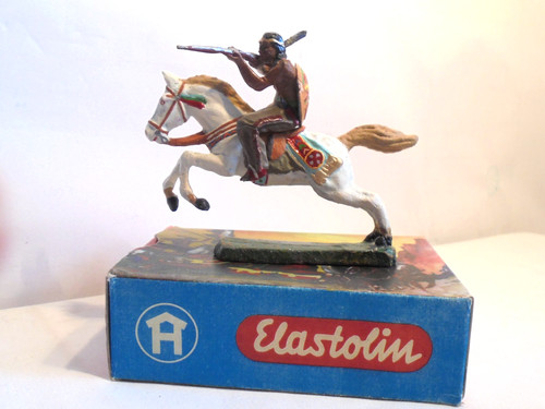 Elastolin indianer mit gewehr - indianer,