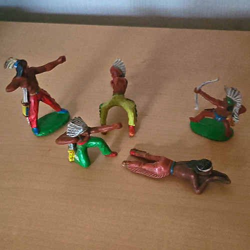 Wildwest indianer figuren - 6x,